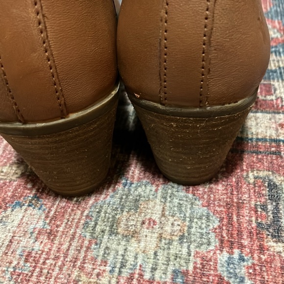 Frye Judith moto ankle boots booties cognac leather 8.5 brown - Picture 8 of 15